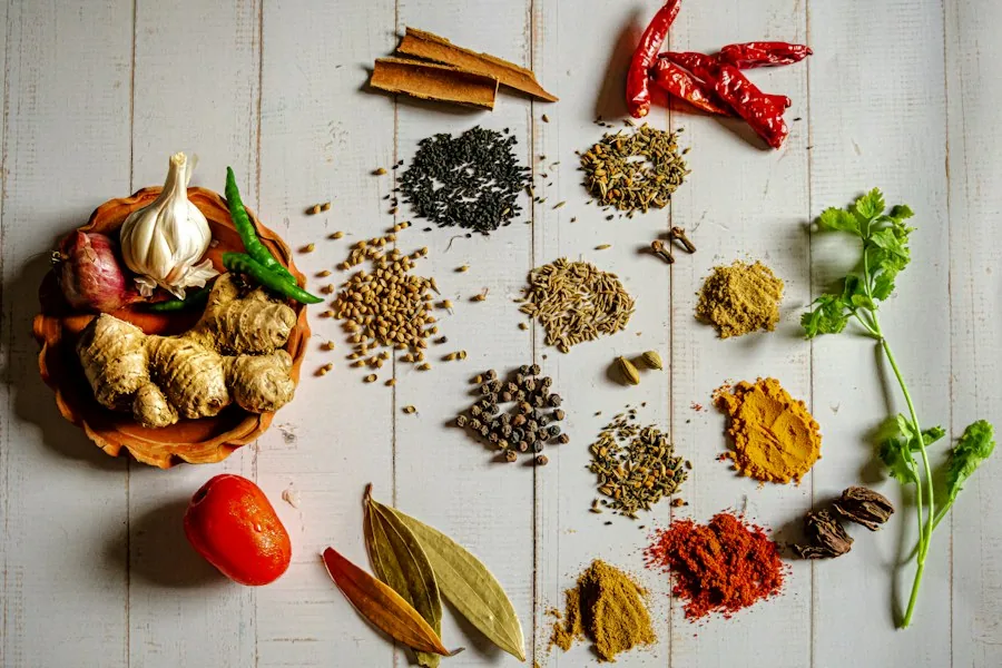 Indian spices and food ingredients
